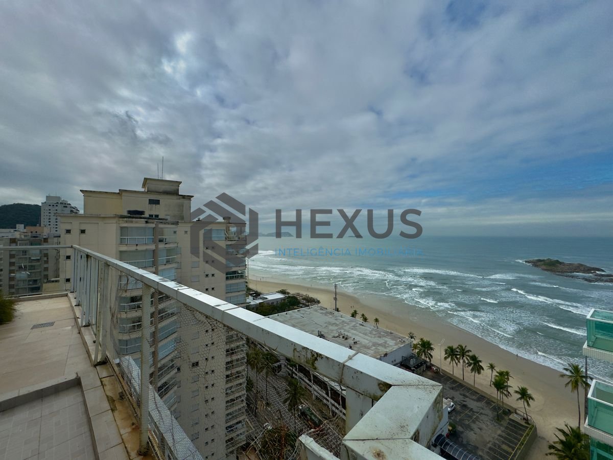 Foto 3 de Apartamento com varanda gourmet vista mar e lazer na beira mar da praia nas Pitangueiras, Guarujá