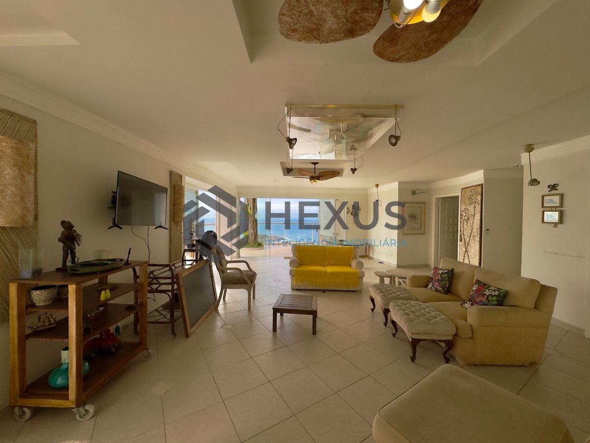 Foto 10 de Apartamento com varanda gourmet vista mar e lazer na beira mar da praia nas Pitangueiras, Guarujá