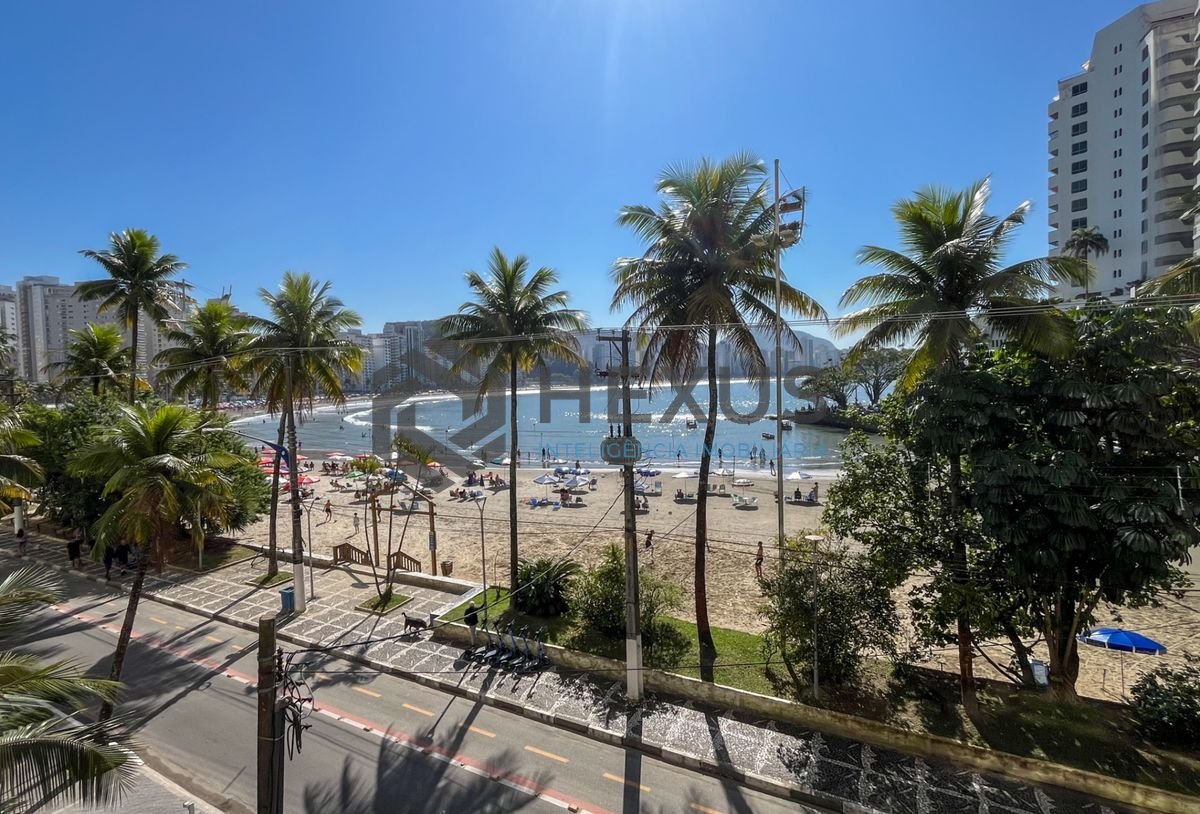 Foto 10 de Apartamento frente mar com varanda vista mar e lazer no Jardim Astúrias, Guarujá