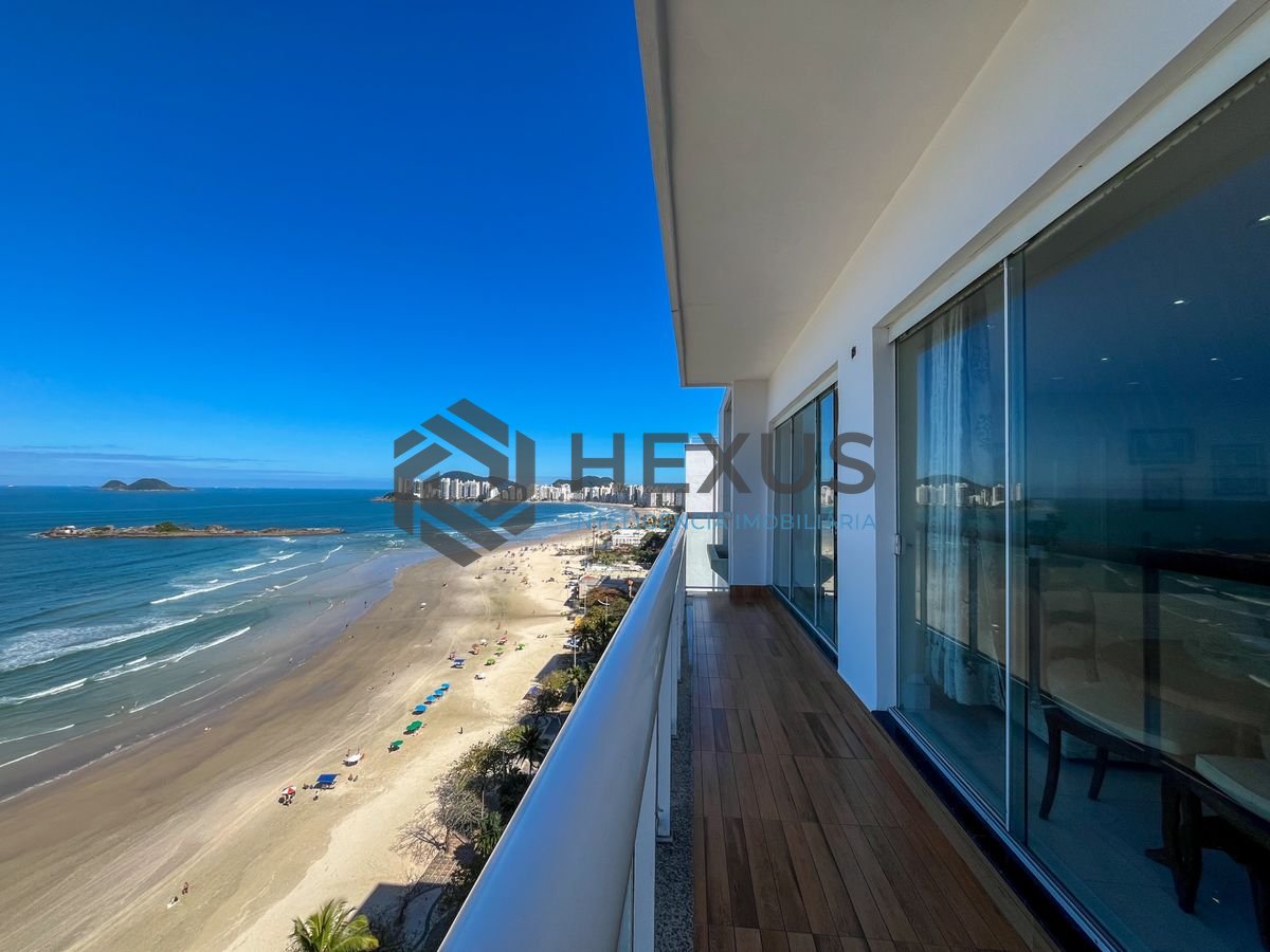 Foto 13 de Cobertura dúplex frente mar com 500 mts e vaga, Pitangueiras, Guarujá, SP