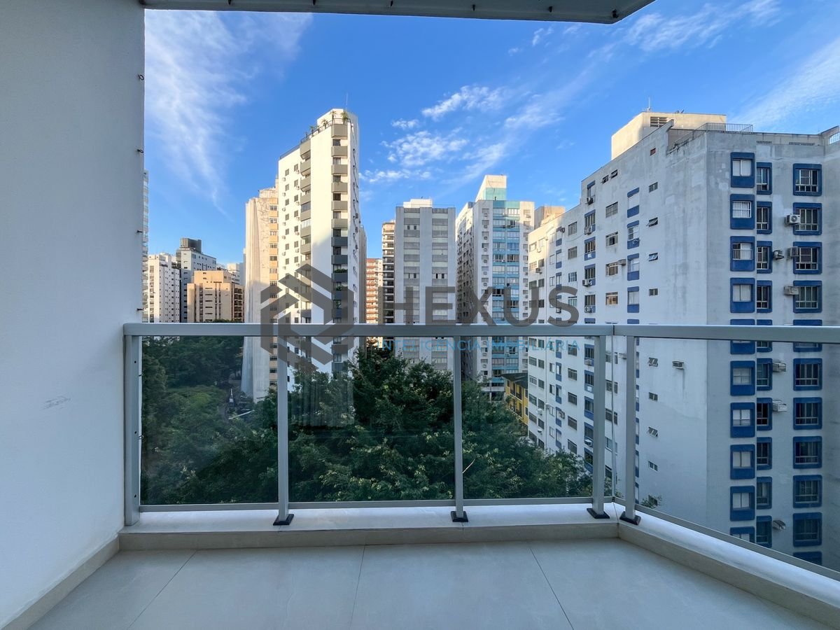 Foto 8 de Apartamento com varanda vista mar e lazer nas Pitangueiras, Guarujá