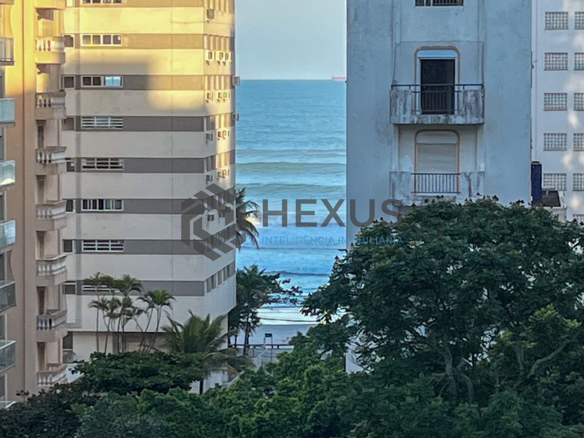 Foto 12 de Apartamento com varanda vista mar e lazer nas Pitangueiras, Guarujá