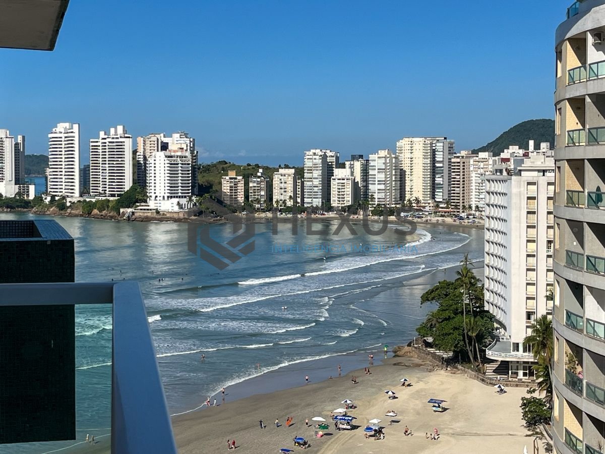 Foto 14 de Apartamento com varanda vista mar e lazer a 1 quadra da praia nas Pitangueiras, Guarujá