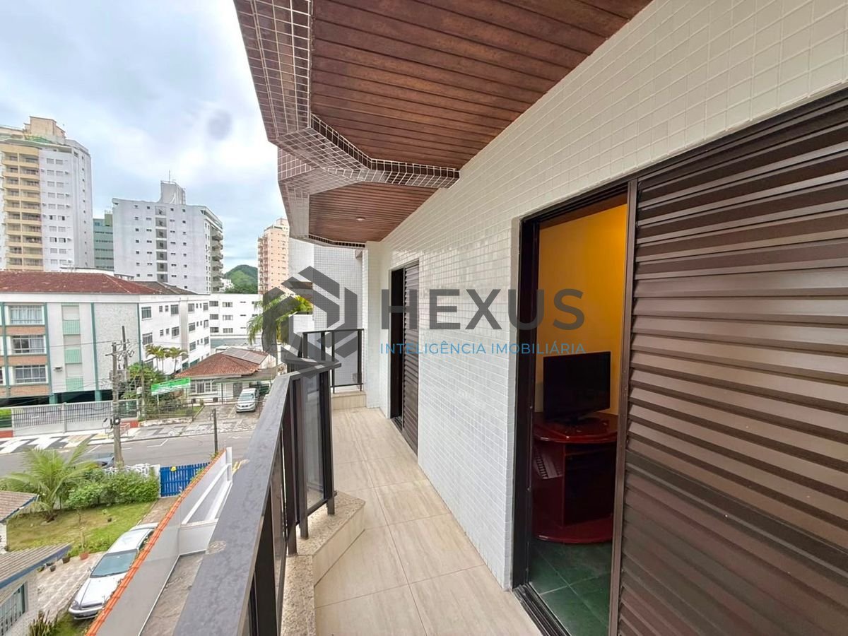 Foto 18 de Apartamento com varanda e lazer a 250m da praia na região do Galhetas no Jardim Astúrias, Guarujá
