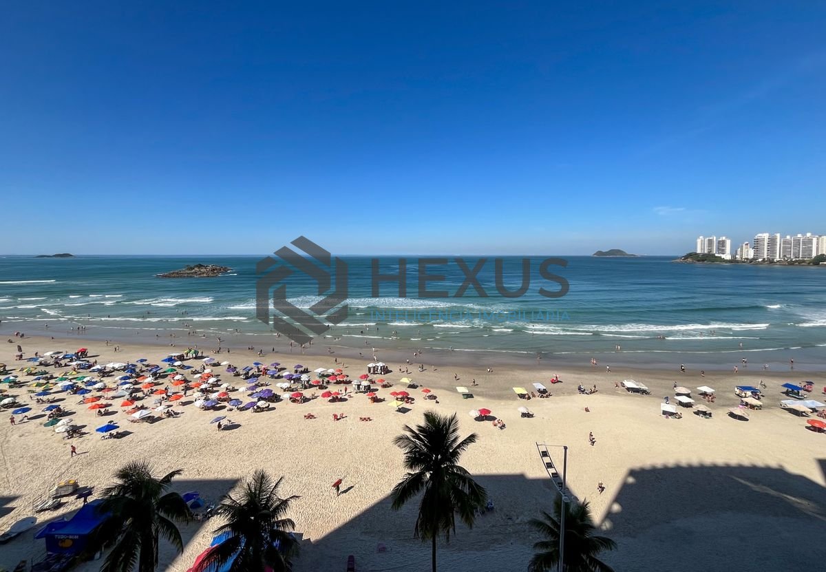 Foto 16 de Apartamento frente mar com varanda vista mar e lazer nas Pitangueiras, Guarujá